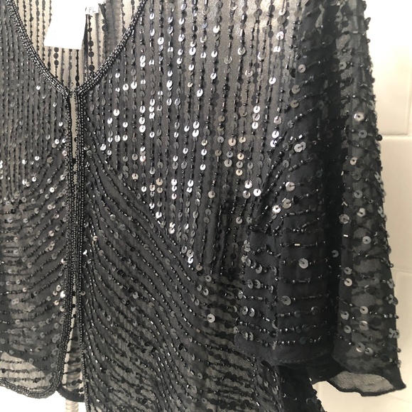 Short Sleeve Beaded Shrug - Picture 3 of 7